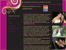 Tablet Screenshot of centralcoastweddingcelebrant.com.au